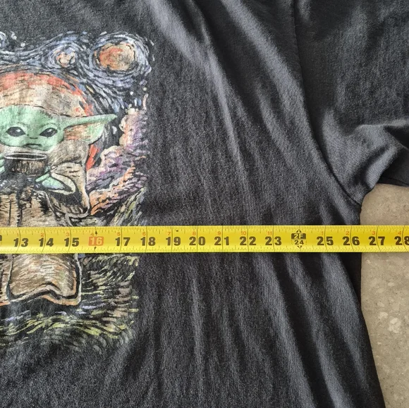Star Wars T Shirt Grogu Baby Yoda The Mandalorian Size 3XL Black Unisex - Picture 5 of 10